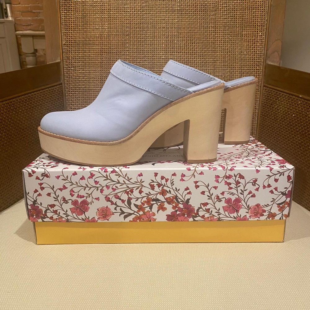 Antonio Melani x Kimberly Whitman Camellia Leather Clogs